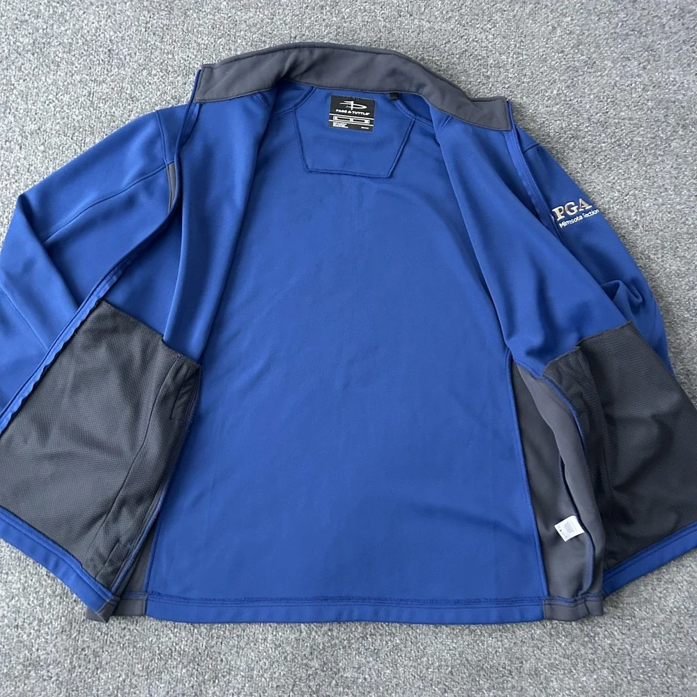 Page & Tuttle Jacket Mens‎ XL Blue Softshell Full Zip Golf PGA Minnesota Section